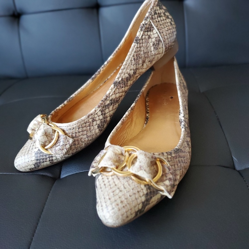 Kate Spade Snake Skin Slip On Flats - Picture 8 of 8